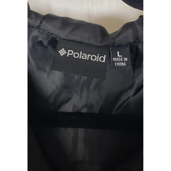 Polaroid Jacket Mens Large Black Rainbow Windbreaker Pullover Hooded 320 OneStep - Picture 4 of 12